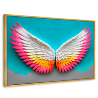 Cuadros Decorativos Canvas Revolution | Angel Alas De Paz | Rectangular | Portada | Marco Dorado