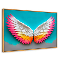 Cuadros Decorativos Canvas Revolution | Angel Alas De Paz | Rectangular | Portada | Marco Madera
