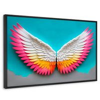 Cuadros Decorativos Canvas Revolution | Angel Alas De Paz | Rectangular | Portada | Marco Negro