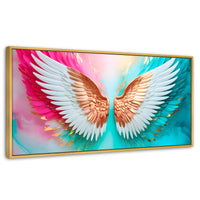 Cuadros Decorativos Canvas Revolution | Angel Espiritu Luz | Panoramico | Portada | Marco Madera