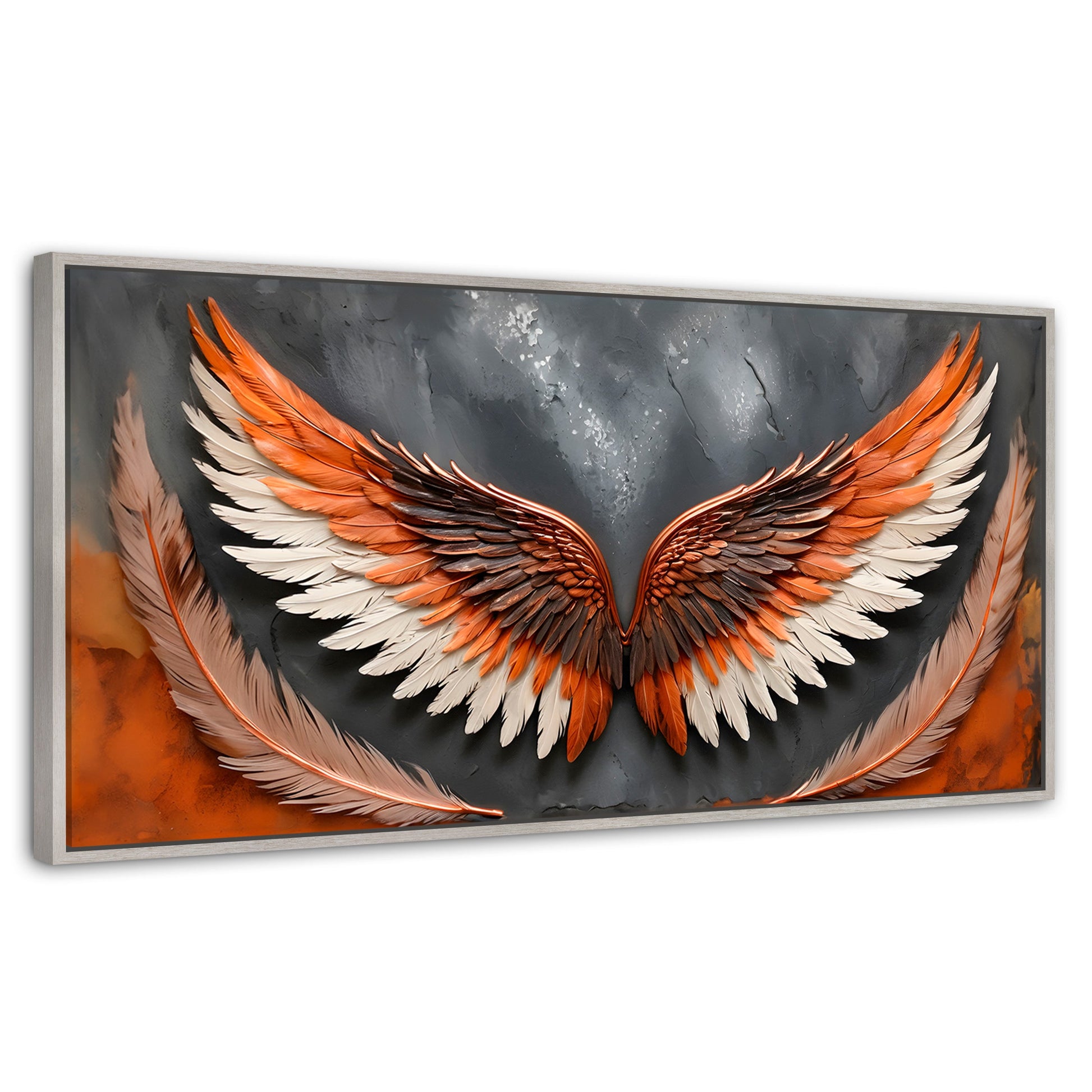 Cuadros Decorativos Canvas Revolution | Angel Luz Divina | Panoramico | Portada | Marco Blanco