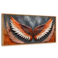 Cuadros Decorativos Canvas Revolution | Angel Luz Divina | Panoramico | Portada | Marco Negro