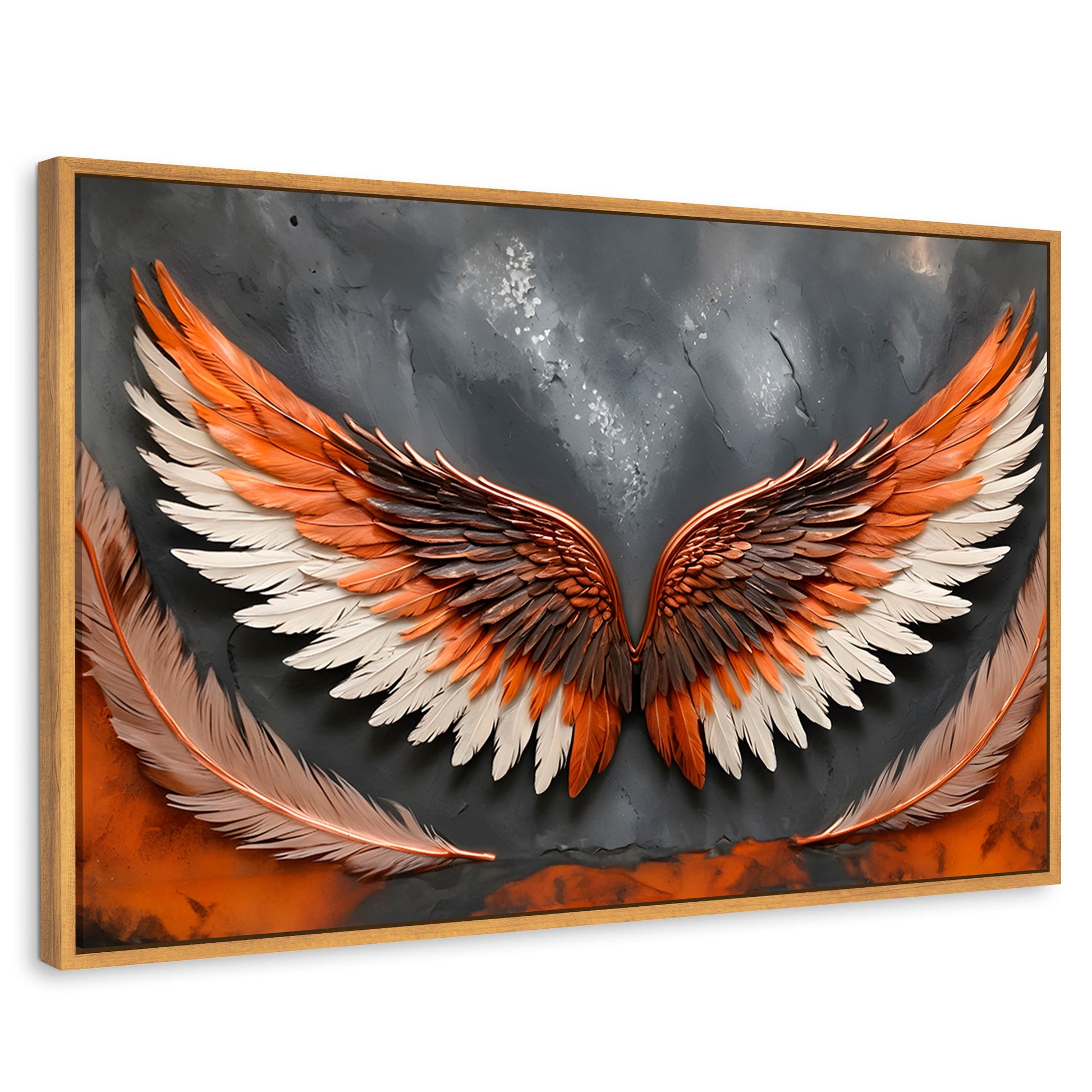 Cuadros Decorativos Canvas Revolution | Angel Luz Divina | Rectangular | Portada | Marco Madera