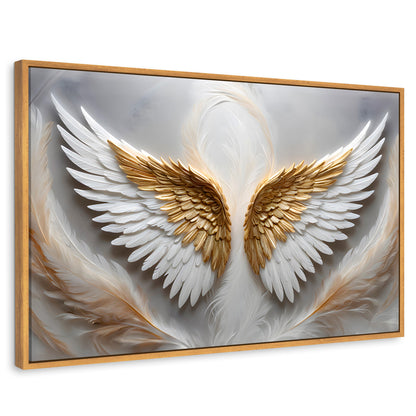 Cuadros Decorativos Canvas Revolution | Angel Luz Radiante | Rectangular | Portada | Marco Madera
