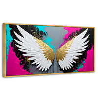 Cuadros Decorativos Canvas Revolution | Angel Protector | Panoramico | Portada | Marco Madera