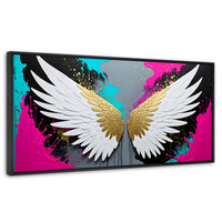 Cuadros Decorativos Canvas Revolution | Angel Protector | Panoramico | Portada | Marco Plateado