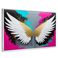 Cuadros Decorativos Canvas Revolution | Angel Protector | Rectangular | Portada | Marco Blanco