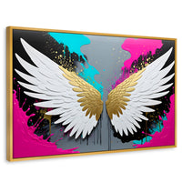 Cuadros Decorativos Canvas Revolution | Angel Protector | Rectangular | Portada | Marco Dorado