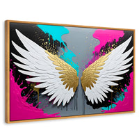 Cuadros Decorativos Canvas Revolution | Angel Protector | Rectangular | Portada | Marco Madera