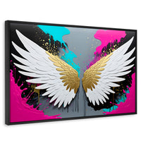 Cuadros Decorativos Canvas Revolution | Angel Protector | Rectangular | Portada | Marco Negro