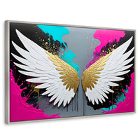 Cuadros Decorativos Canvas Revolution | Angel Protector | Rectangular | Portada | Marco Plateado