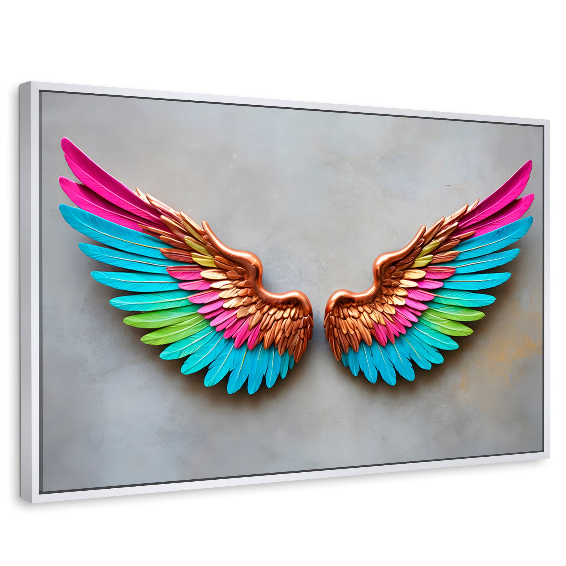 Cuadros Decorativos Canvas Revolution | Angel Resplandor | Rectangular | Portada | Marco Blanco