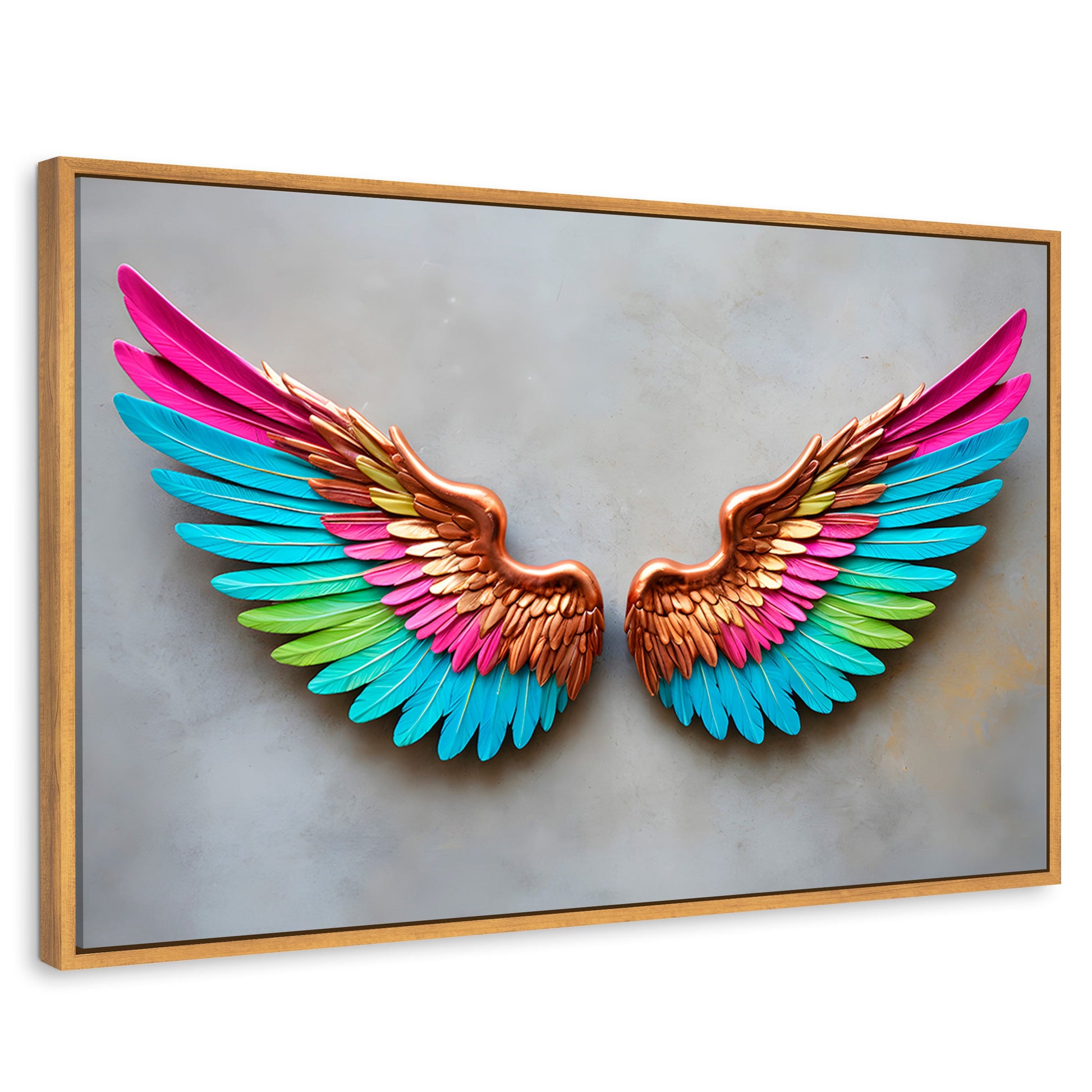 Cuadros Decorativos Canvas Revolution | Angel Resplandor | Rectangular | Portada | Marco Madera