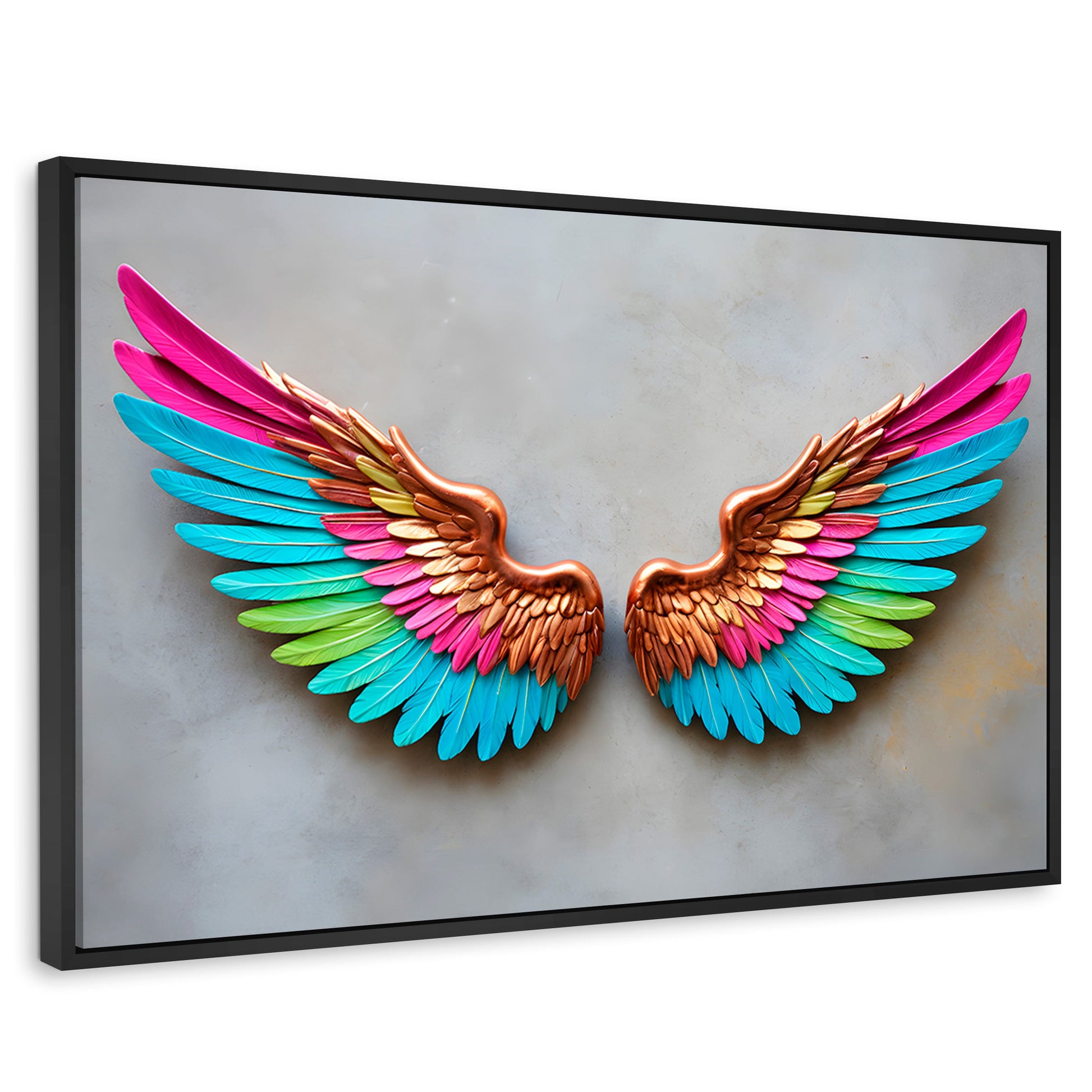 Cuadros Decorativos Canvas Revolution | Angel Resplandor | Rectangular | Portada | Marco Negro