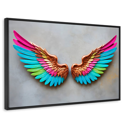 Cuadros Decorativos Canvas Revolution | Angel Resplandor | Rectangular | Portada | Marco Negro
