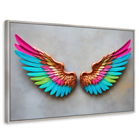 Cuadros Decorativos Canvas Revolution | Angel Resplandor | Rectangular | Portada | Marco Plateado