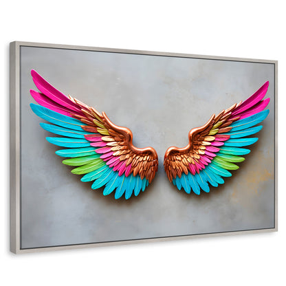 Cuadros Decorativos Canvas Revolution | Angel Resplandor | Rectangular | Portada | Marco Plateado