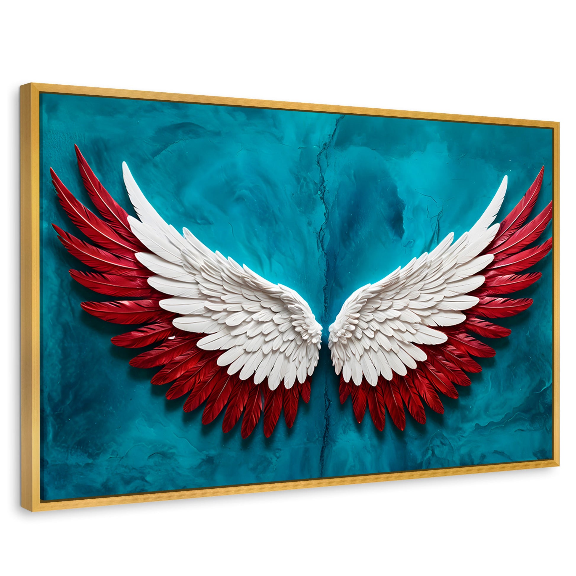 Cuadros Decorativos Canvas Revolution | Angel Vuelo Puro | Rectangular | Portada | Marco Dorado
