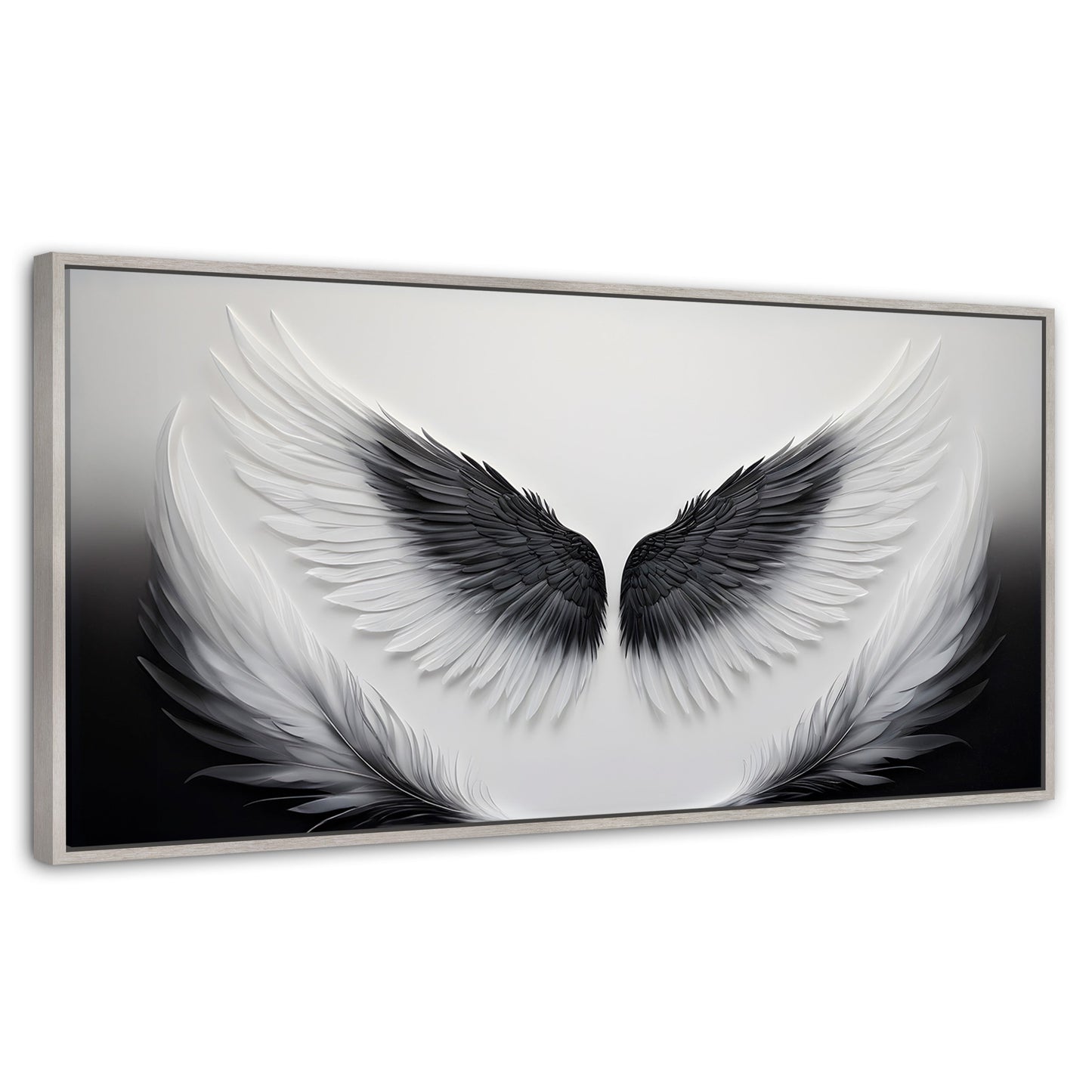 Cuadros Decorativos Canvas Revolution | Angel Vuelo Sagrado | Panoramico | Portada | Marco Blanco