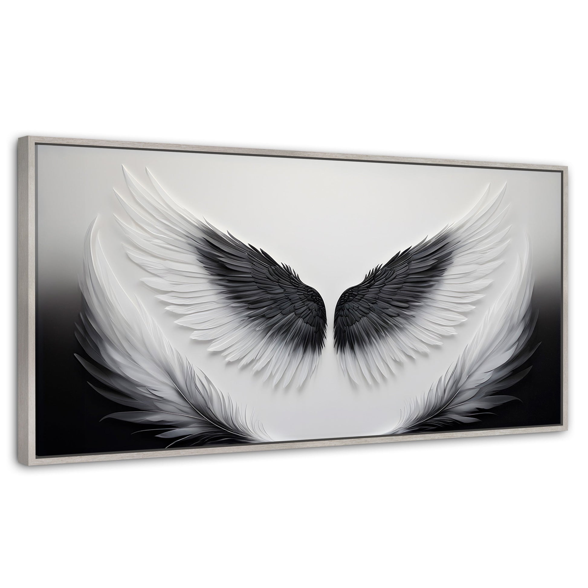 Cuadros Decorativos Canvas Revolution | Angel Vuelo Sagrado | Panoramico | Portada | Marco Blanco