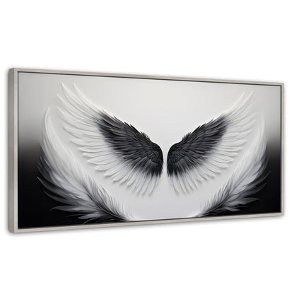 Cuadros Decorativos Canvas Revolution | Angel Vuelo Sagrado | Panoramico | Portada | Marco Blanco