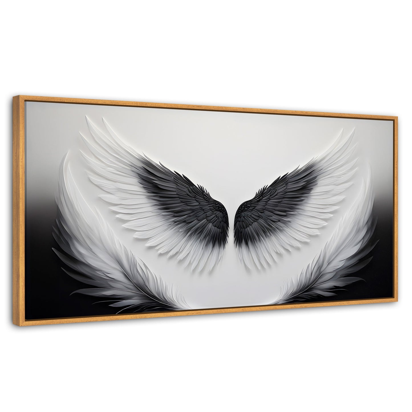 Cuadros Decorativos Canvas Revolution | Angel Vuelo Sagrado | Panoramico | Portada | Marco Negro