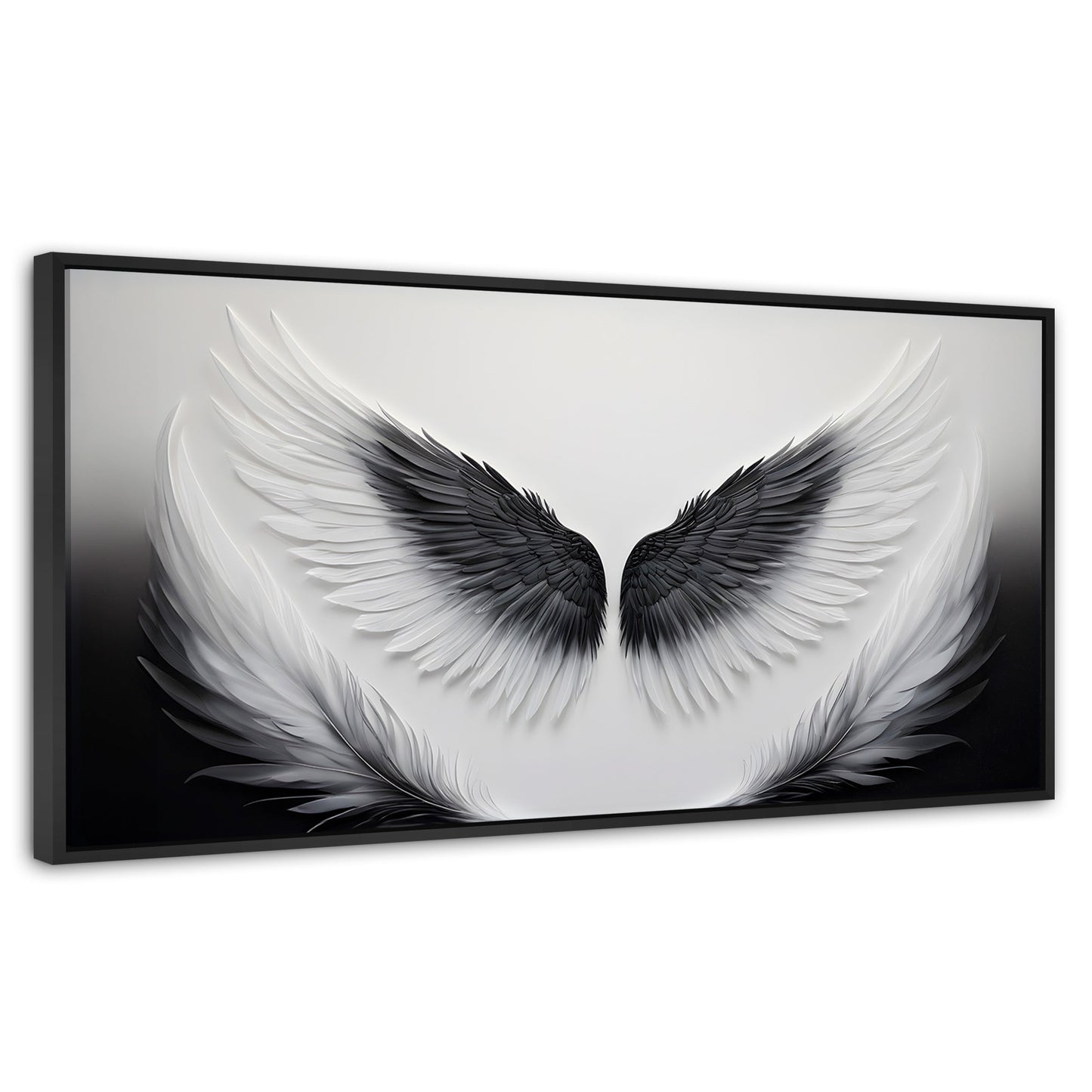 Cuadros Decorativos Canvas Revolution | Angel Vuelo Sagrado | Panoramico | Portada | Marco Plateado