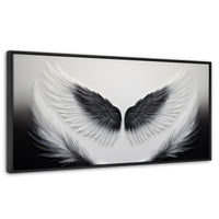 Cuadros Decorativos Canvas Revolution | Angel Vuelo Sagrado | Panoramico | Portada | Marco Plateado