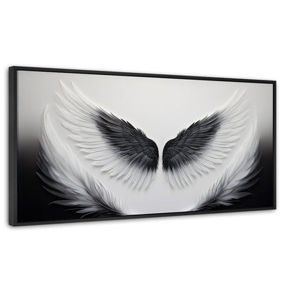 Cuadros Decorativos Canvas Revolution | Angel Vuelo Sagrado | Panoramico | Portada | Marco Plateado