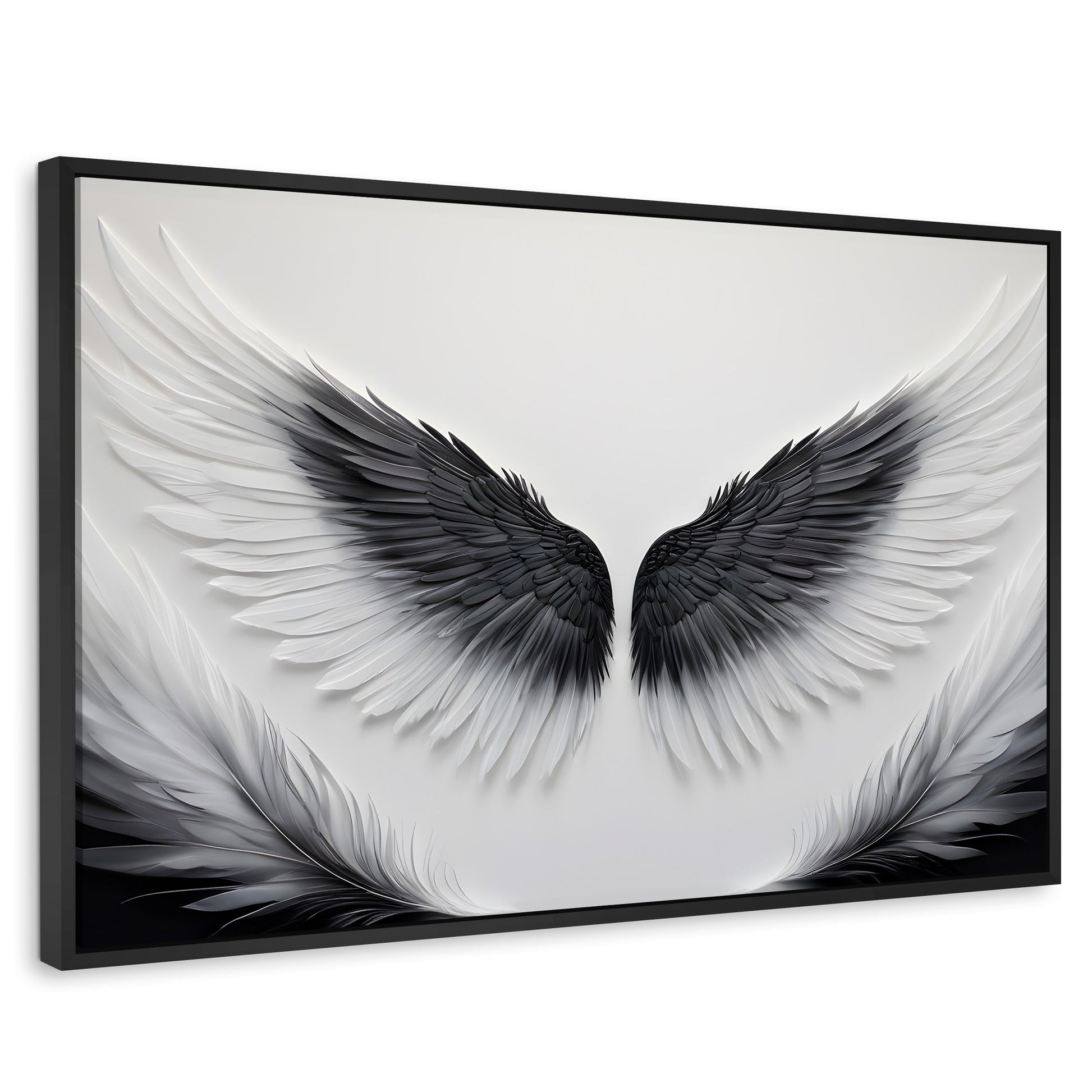 Cuadros Decorativos Canvas Revolution | Angel Vuelo Sagrado | Rectangular | Portada | Marco Negro