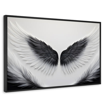 Cuadros Decorativos Canvas Revolution | Angel Vuelo Sagrado | Rectangular | Portada | Marco Negro