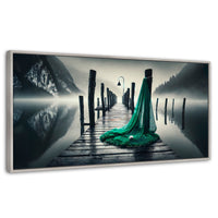 Cuadros Decorativos Canvas Revolution | Aqua En El Muelle | Panoramico | Portada | Marco Blanco