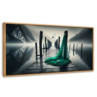 Cuadros Decorativos Canvas Revolution | Aqua En El Muelle | Panoramico | Portada | Marco Negro
