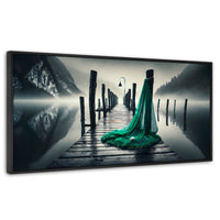 Cuadros Decorativos Canvas Revolution | Aqua En El Muelle | Panoramico | Portada | Marco Plateado