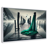 Cuadros Decorativos Canvas Revolution | Aqua En El Muelle | Rectangular | Portada | Marco Blanco