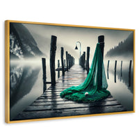 Cuadros Decorativos Canvas Revolution | Aqua En El Muelle | Rectangular | Portada | Marco Dorado