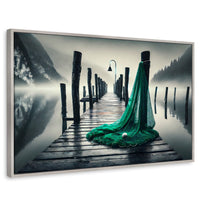 Cuadros Decorativos Canvas Revolution | Aqua En El Muelle | Rectangular | Portada | Marco Plateado