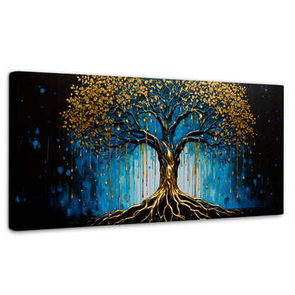 Cuadros Decorativos Canvas Revolution | Arbol Alma Dorada | Panoramico | Portada