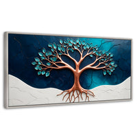 Cuadros Decorativos Canvas Revolution | Arbol Luminoso | Panoramico | Portada | Marco Blanco