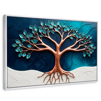 Cuadros Decorativos Canvas Revolution | Arbol Luminoso | Rectangular | Portada | Marco Blanco