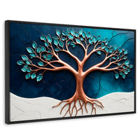 Cuadros Decorativos Canvas Revolution | Arbol Luminoso | Rectangular | Portada | Marco Negro