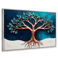 Cuadros Decorativos Canvas Revolution | Arbol Luminoso | Rectangular | Portada | Marco Plateado