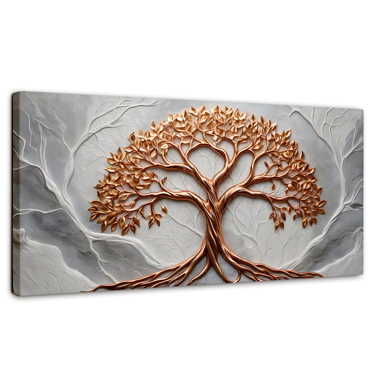 Cuadros Decorativos Canvas Revolution | Arbol Piedra Oro | Panoramico | Portada | Marco SinMarco