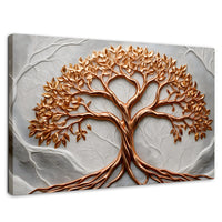 Cuadros Decorativos Canvas Revolution | Arbol Piedra Oro | Rectangular | Portada | Marco SinMarco