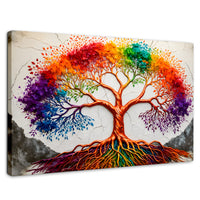 Cuadros Decorativos Canvas Revolution | Arbol Vida Arcoiris | Rectangular | Portada | Marco SinMarco