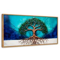 Cuadros Decorativos Canvas Revolution | Arbol Vida Energia | Panoramico | Portada | Marco Negro