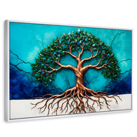 Cuadros Decorativos Canvas Revolution | Arbol Vida Energia | Rectangular | Portada | Marco Blanco