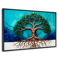 Cuadros Decorativos Canvas Revolution | Arbol Vida Energia | Rectangular | Portada | Marco Negro