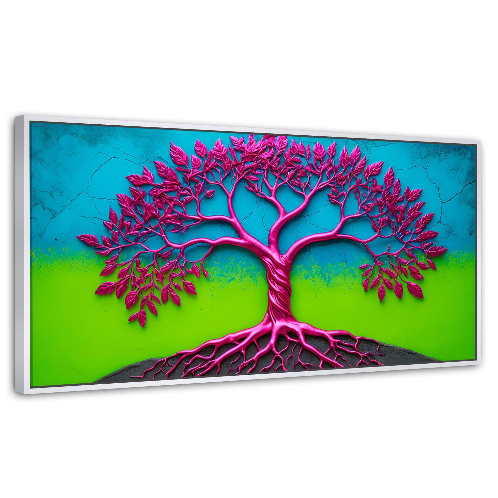 Cuadros Decorativos Canvas Revolution | Arbol Vida Mistico | Panoramico | Portada | Marco Dorado