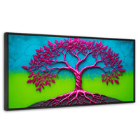 Cuadros Decorativos Canvas Revolution | Arbol Vida Mistico | Panoramico | Portada | Marco Plateado